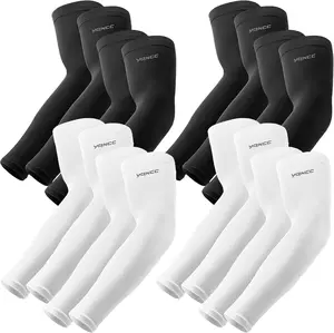YQXCC 4 Pairs Arm Sleeves, Cooling UV Sun Protection Sports Compression Sleeves for Men Women, Golf Basketball Arm Sleeves YQXCC
