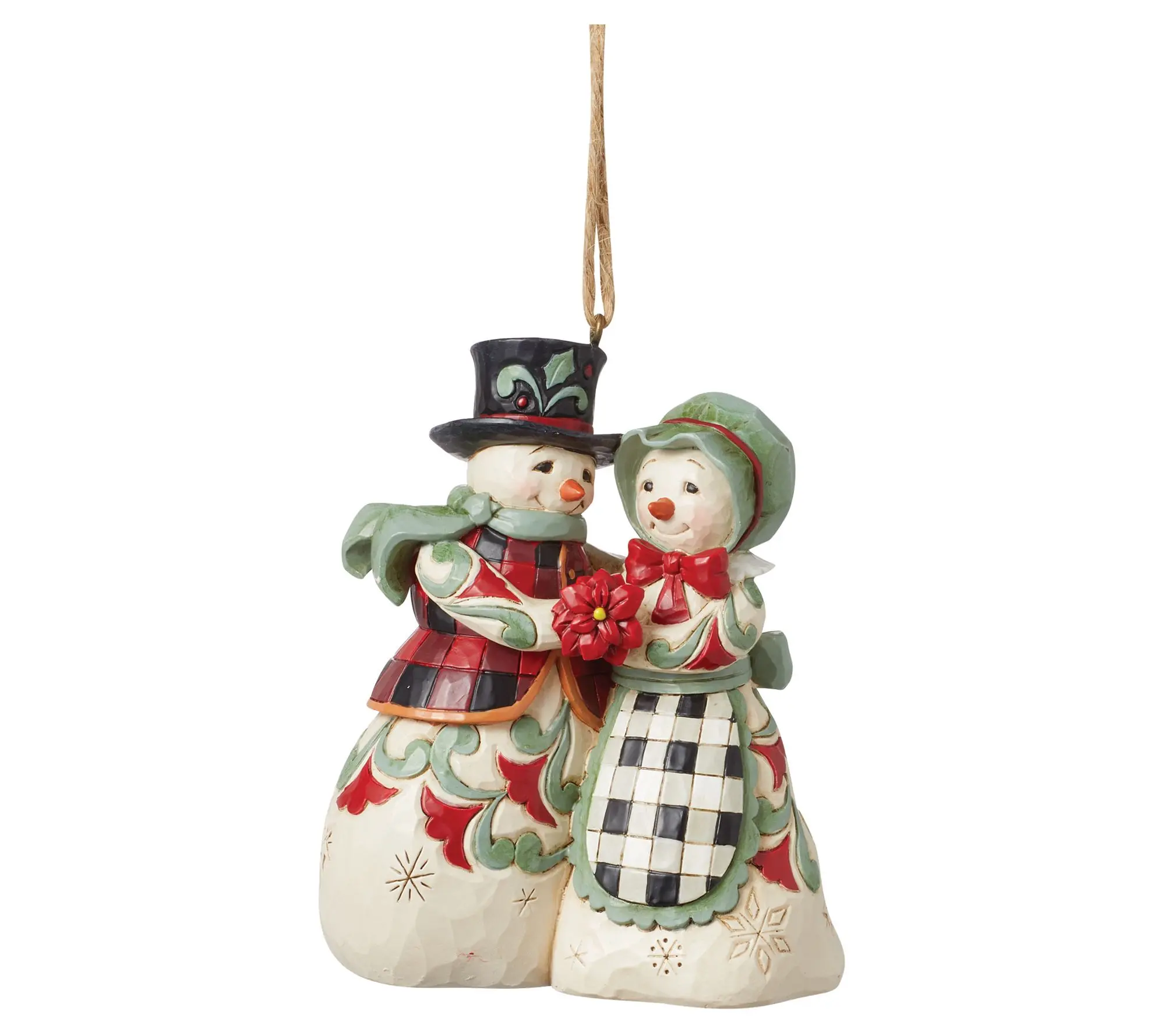 Jim Shore Highland Glen Snowmen Mr&Mrs Ornament Jim Shore Highland Glen Snowmen Mr&Mrs Ornament
