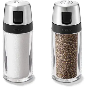 OXO Salt and Pepper Shaker Set, Clear, Stainless Steel OXO