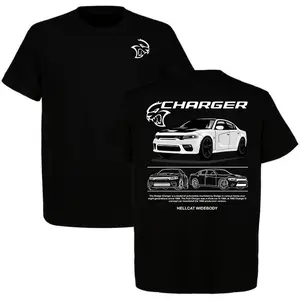 Hellcat SRT Charger T-Shirt/Hoodie, Dodge Car Tee Garage Tee Muscle Car T-shirt, Racing Fan Shirt Unisex Cotton T-Shirt Car Enthusiast Top Menswear
