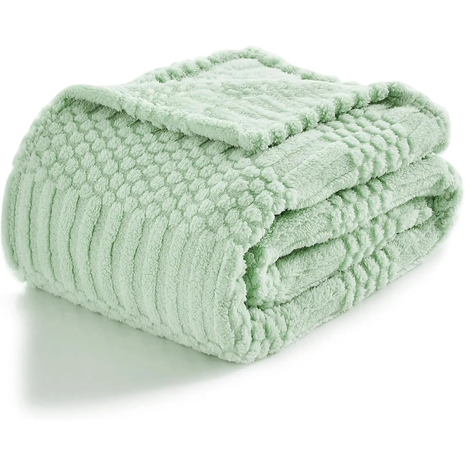 Throw Blanket for Couch-Soft Boho Bed Throw Blanket, Sage Green Fleece Cute Tan Fluffy Lightweight Cozy Blanket for Spring(50x60,Sage Green)