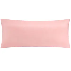 PiccoCasa Luxury Body Pillowcases 1Pcs, Wrinkle Free Cooling Body Pillow Cover with Zipper Closure, Softness and Breathable Long Pillow Case Silky 20"x48" Pink
