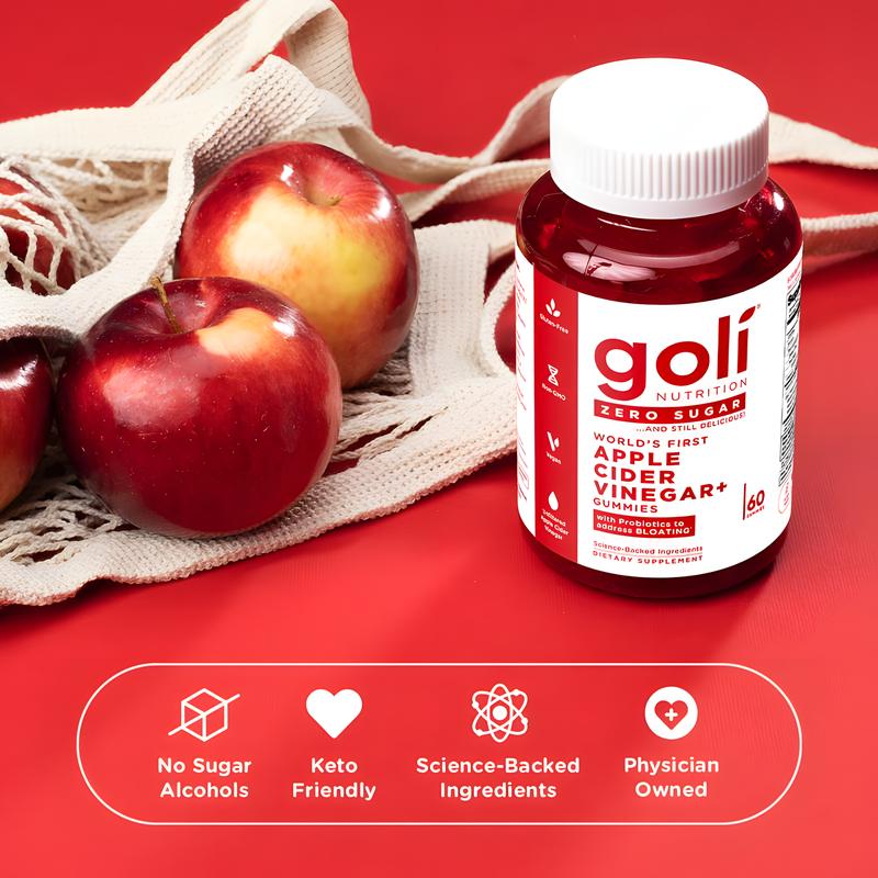 Goli Nutrition Zero Sugar Best Seller Trio - 3-in-1 Pre Post Probiotic Apple Cider Vinegar with Vitamin B12 & Ashwagandha Gummies - Gluten-Free Vegan Non-GMO Gelatin-Free - 60 Count - Healthcare Supplement