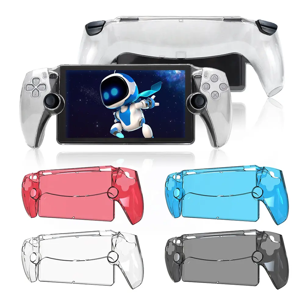 High-Quality PC Material Cover Shell for Sony PlayStation Portal Handheld Console - Transparent, Shockproof, Anti-Scratch, Ergonomic Anti-Slip Grip, Washable Sleeve, Charging Port Compatible Gaming Accessory with Protector, Easy to Install and Remove