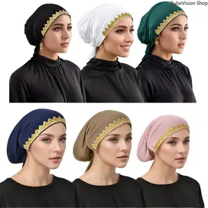 PulseVision Shop Elegant Rhinestone Hijab Headscarf Breathable Stretch Scarf for Ramadan in Multiple Colors