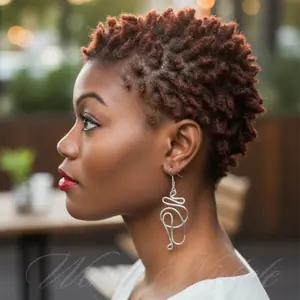 Abstract Silver Earrings AB001S Handcrafted Lightweight Aluminum Wire Nickel Lead Free 4" Casual & Date Night Style