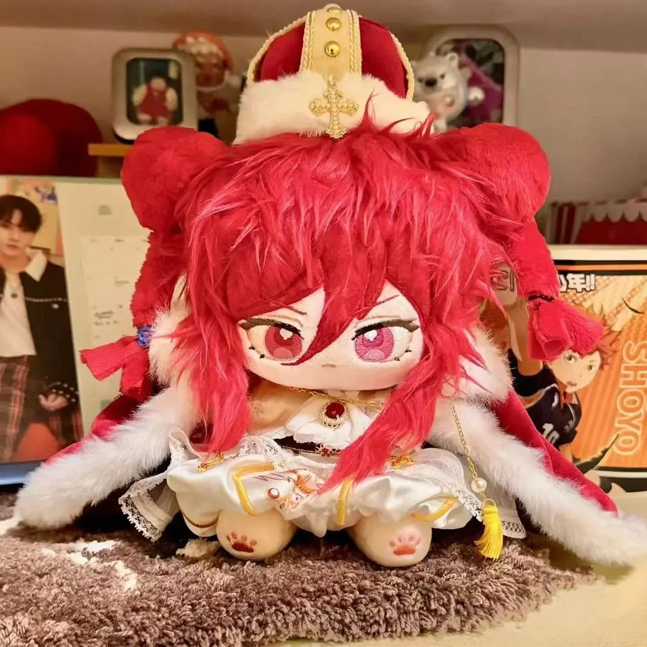 20cm Anime Blue Lock Chigiri Hyoma Cosplay Plush Doll with Skeleton, Kids' Toy, Doll Parts, All Seasons Decoration, Birthday Gift