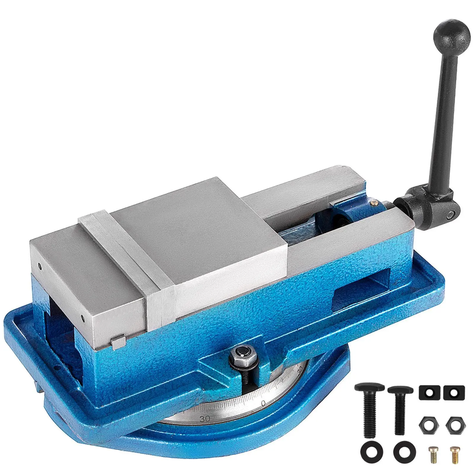 【summerfinds】VEVOR Milling Vise 4 Inch,Bench Clamp Vise High Precision Clamping,Mill Vise Ductile Iron Material with 360 Degree Swiveling Base