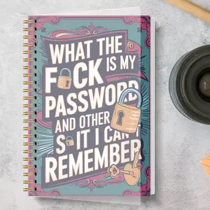 A5 Password Journal Book, Dual Coil Spiral Notebook, Account Password Management Diary, Thick Inner Pages, Ideal for Website Email APP Accounts