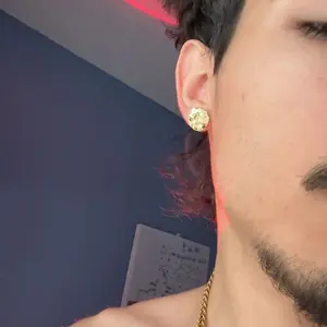 14K Gold Plated Round Nugget Earrings