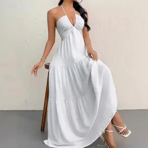 Women's Plain Dress, Summer Clothes Women, Casual Basic Loose Fit Sleeveless Dress for Beach Holiday Vacation, Ladies Summer Clothes, Women's Clothing, Womenswear, Dresses for Party, Minimalist A Line Dress. #   outfit of the day #   explore