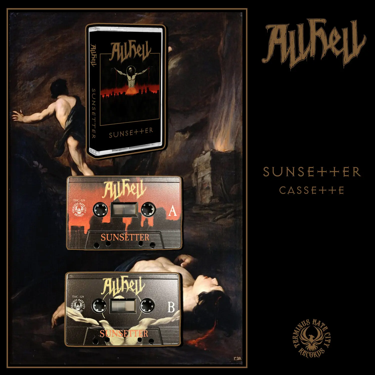 All Hell - Sunsetter Heavy Metal Rock/Metal Cassette Tapes