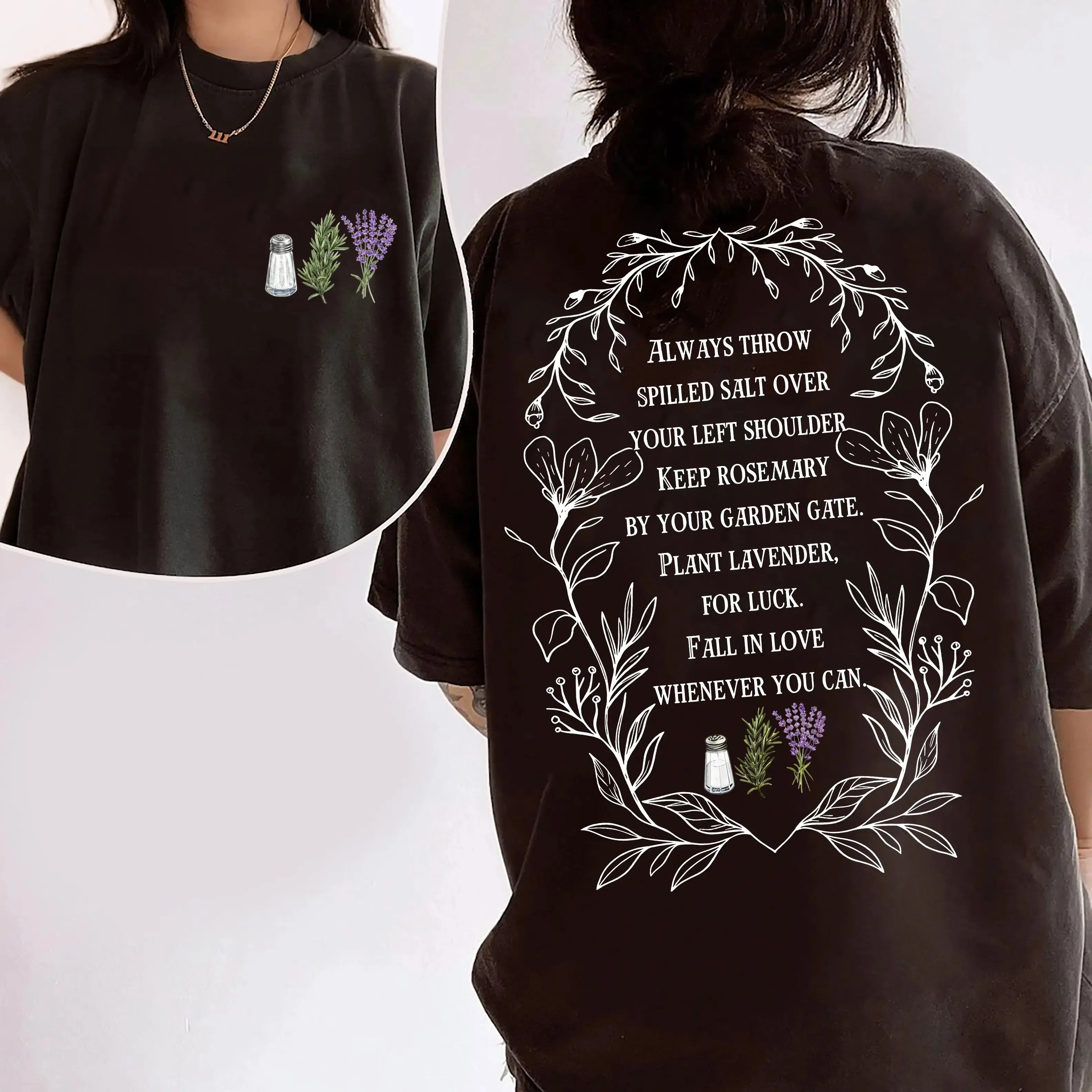 Practical Magic Quote 2 Sides Shirt, 90s Vintage Salt Rosemary Lavend Practical Magic Sweatshirt, Salt Rosemary Lavender Tshirt, Shirt Gift for Fan