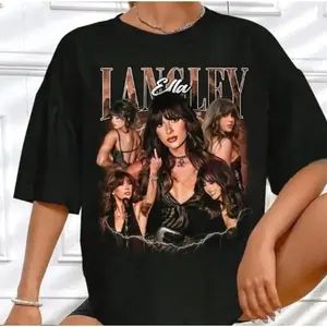 Ella Langley Bootleg Tee – 90s Retro Country Singer Graphic T-Shirt, Unisex Cotton T-Shirt, Menswear, Womenswear