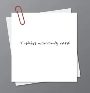 T-shirt warranty card