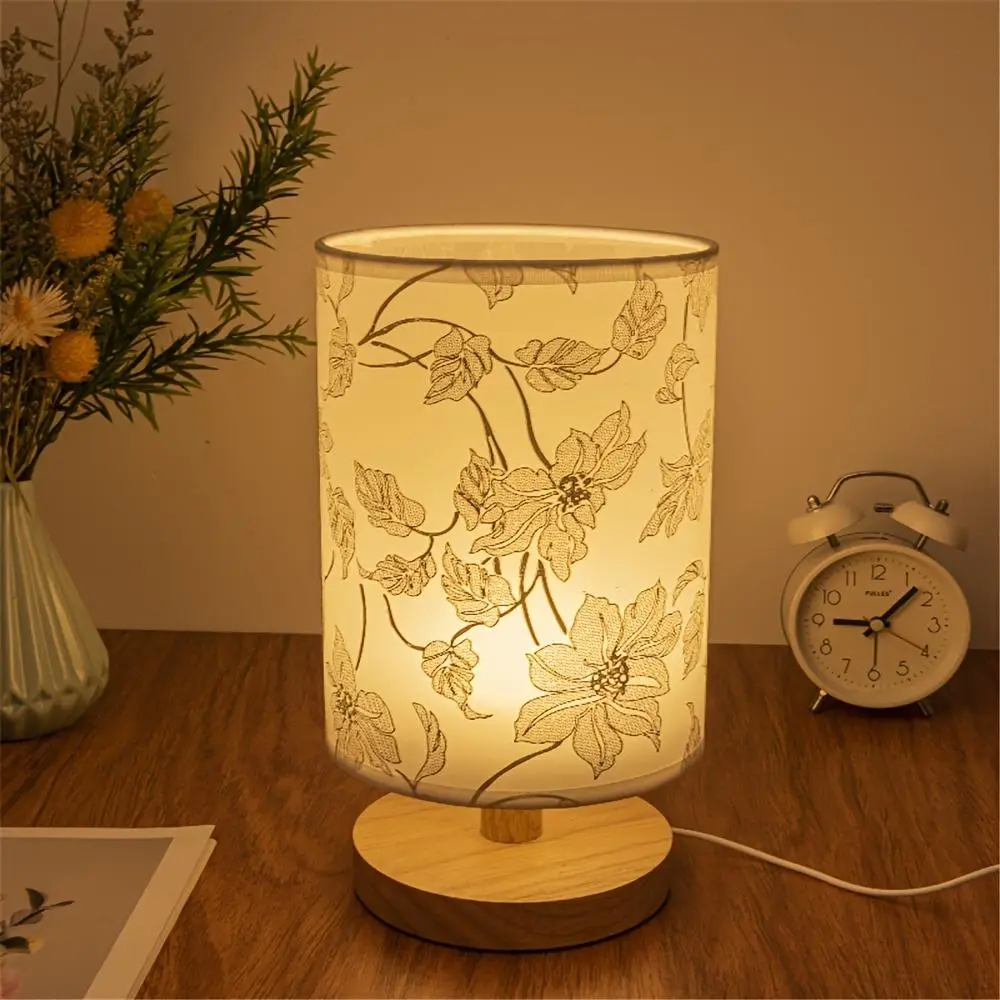 USB Powered Desk Room Lights for Bedroom, Wooden Base Table Night Light, Desk LED Lights, Modern Lamp for Bedroom, Wooden Bedside Light, Room LED Ligh