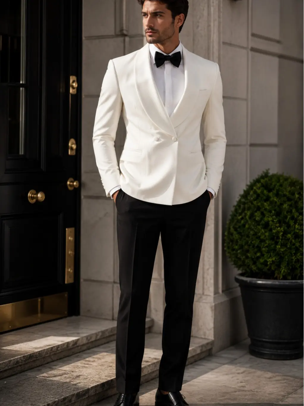Turkish-Made Slim Fit Shawl Lapel Tuxedo