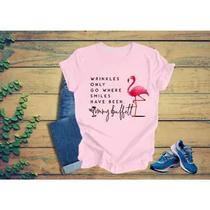 Jimmy Buffett Tee, Wrinkles Only Go Where Smiles Have Been Shirt, Jimmy Buffett Fan Gift