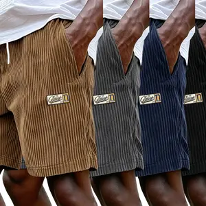 Pack of 4 — Men’s corduroy shorts with a loose waistband