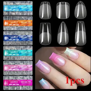 600Pcs Nail Art Nail Patch Non-engraving Thin Semi-matte Traceless European and American Frosted False Nail Patch French Tip Base