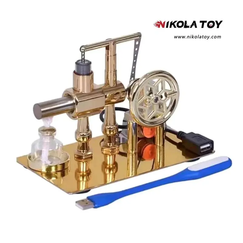 NIKOLATOY Stirling engine model - power generation+LED light