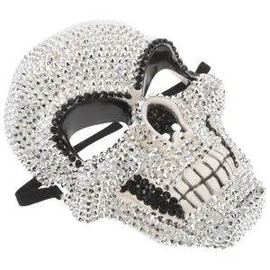 New Rhinestone Mask Halloween Ball Party Fashion Mask, Stylish Costume Accessory, Perfect for Festive Events, Unisex Design
