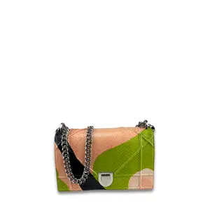 Pre-owned Dior Python Shoulder Bags Multicolor Cannage Diorama