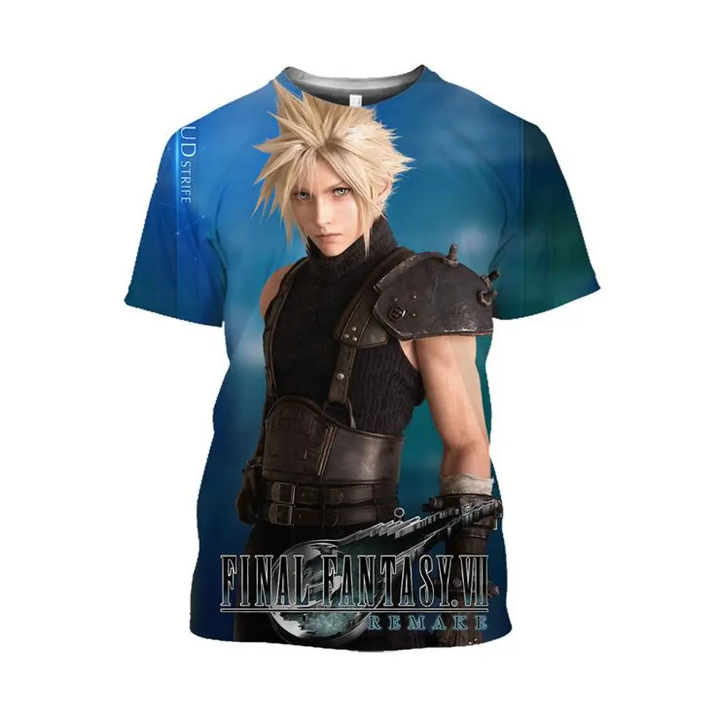 Final Fantasy VII 3D Epic Battle T Shirt Gift For Fans Fantasy Gamer Tee