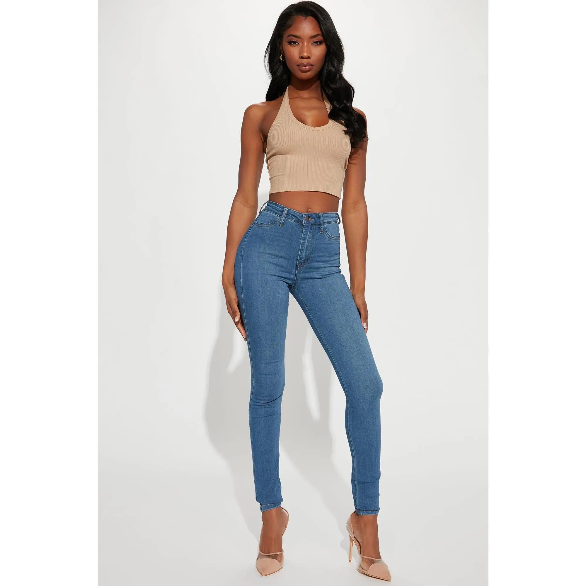 Tall Classic High Waist Skinny Jeans - Medium Blue Wash