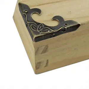 20pcs Decorative Metal Corner Protectors for Scrapbook Album & Wooden Box Embellishments, Furniture Hardware Edge Guards