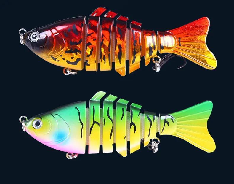 Artificial Fishing Bait with Hook,Multi Jointed Swim Crank Fishing Lure 3.9in/0.56oz,Bionic Hard Fishing Bait Suitable for Fresh Water and Saltwater,Slow Sinking Lifelike Swimbait,Outdoor Fishing Equipment for Perfect for Beginners