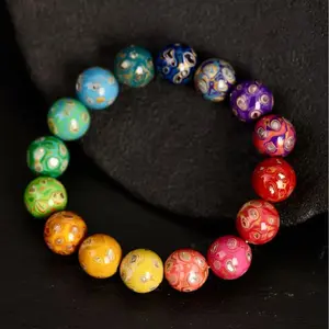Jianzhan Cup Colorful Beaded Bracelet with Unique Patterns and Vibrant Colors for Stylish Accessory