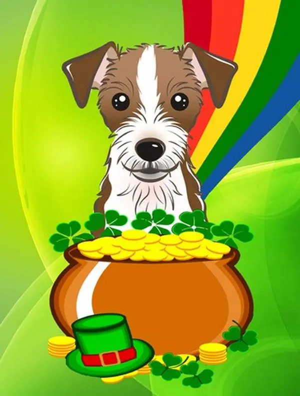 Carolines Treasures BB1946GF Jack Russell Terrier St. Patricks Day Flag Garden