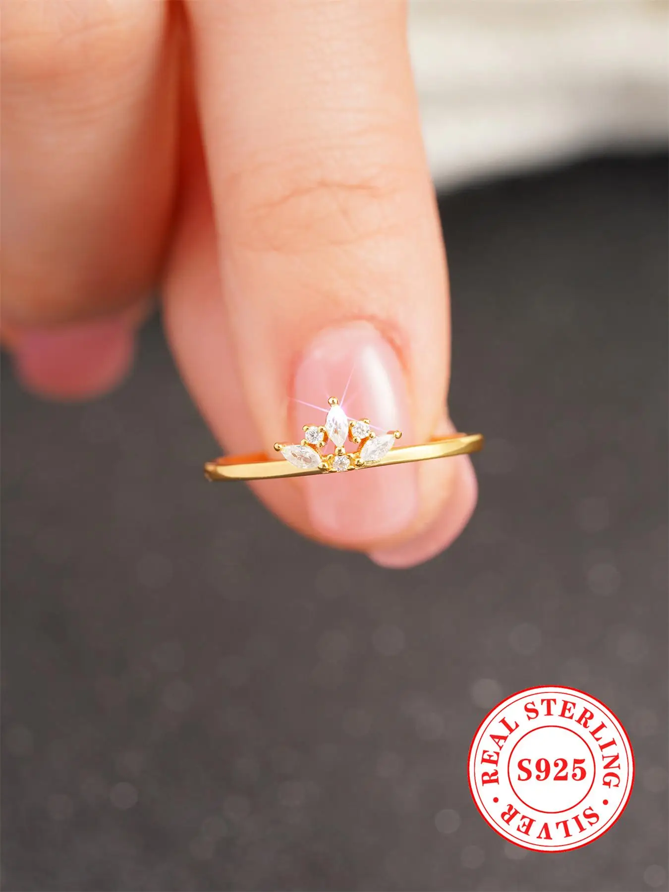 S925 Sterling Silver Elegant Ring for Women, New Fashion Jewelry for Party, Daily Clothing Decor, Trendy All-match & Exquisite Engagement Rings for Bi