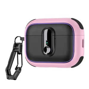 Wireless Charging Anti-Drop Earphone Case with Creative Buckle Design, Compatible with AirPods Pro/AirPods 4/AirPods 3/AirPods 1/2 Earbuds