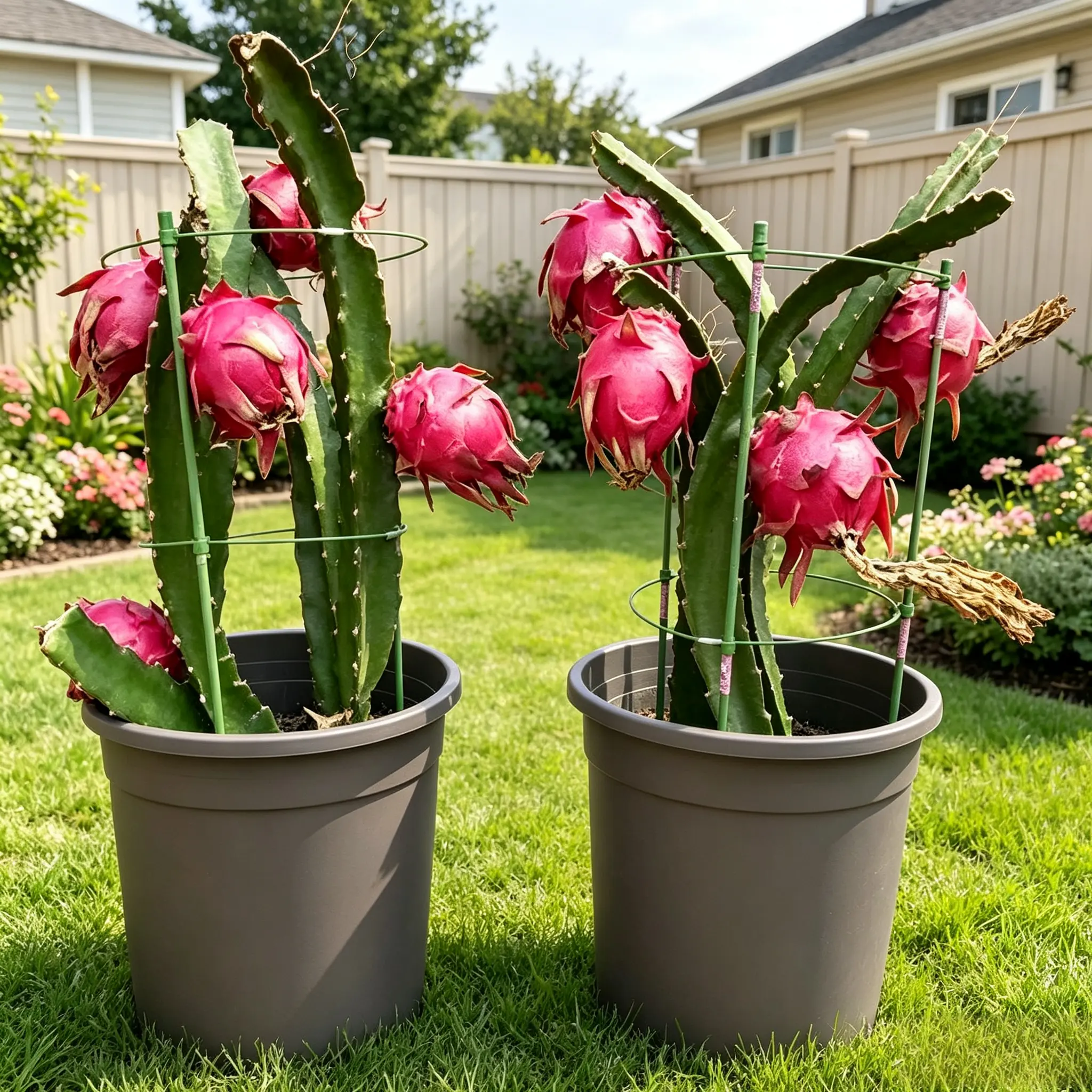 Red Dragon Fruit Plant – Pitaya Cactus, Easy Growing Fruit Tree for Patio & Garden