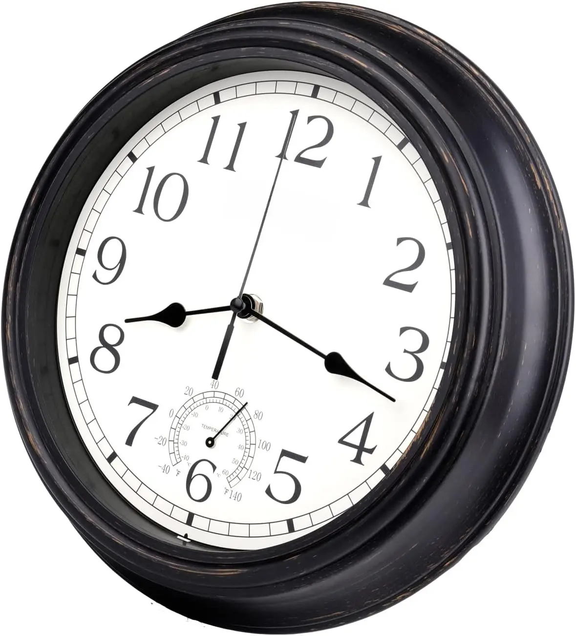 12 Inch Retro Indoor Outdoor Clocks  with  Easy to Read Silent Quality Quartz  Bathroom Clock  Operated for Patio,Home,Garden Decor (Bronze)