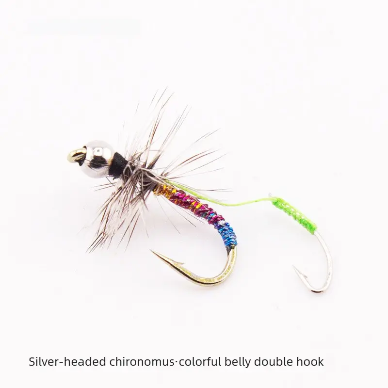 Silver Head Swinging Mosquito Colorful Belly [Doub