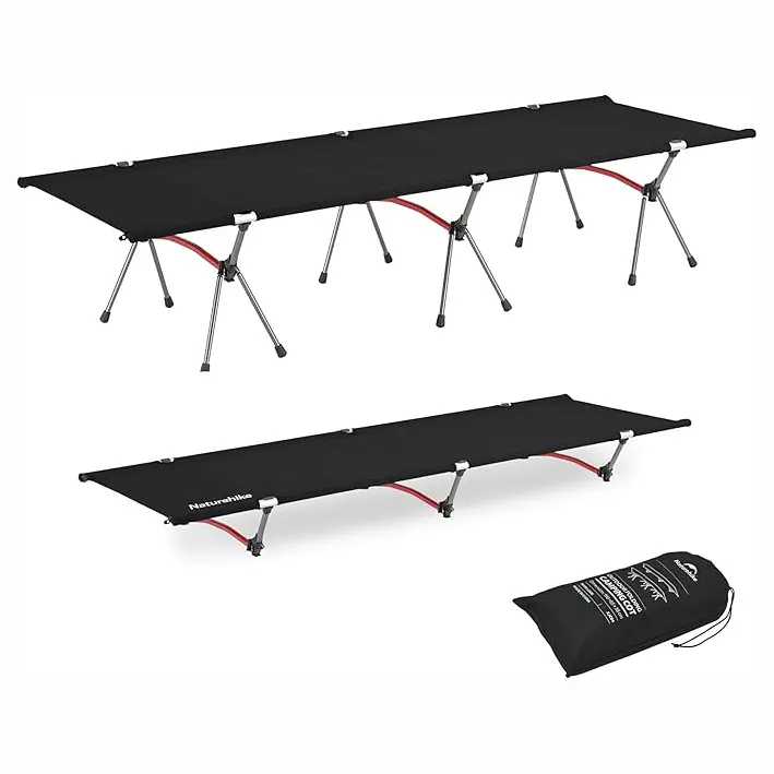 Naturehike ArmyWild Folding Camping Cot,Ultralight Backpacking Bed with Adjustable Height,Portable&Durable Aluminum Frame for Camping,Hiking&Home camping accessories dealsforyoudays