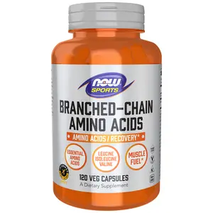 NOW Sports Nutrition, Branched Chain Amino Acids, With Leucine, Isoleucine and Valine, 120 Veg Capsules