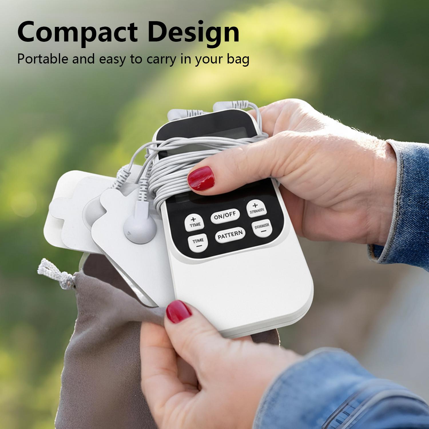 TENS EMS Unit Muscle Stimulator with 10 Modes,30 Intensities,Dual Channel,Rechargeable Stimulator Machine for Back Pain Relief Sciatica Neck Shoulder