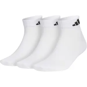 Adidas Comfortable Antibacterial Odor-Resistant Sports Socks for Men and Women, Casual Style, White/Black, Synthetic Fiber Verifiable, with credentials and supporting global authentication