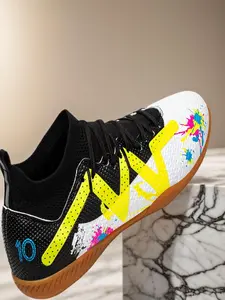 Men's Lace Up Soccer Shoes, Sporty Breathable Comfortable Football Shoes, Non-slip Wear-resistant Training Shoes for Indoor Outdoor, Football Cleats