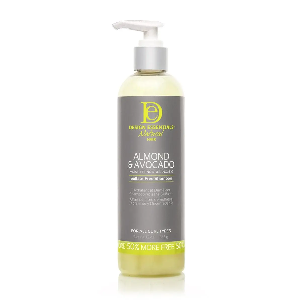 Design Essentials Natural Almond & Avocado Moisturizing & Detangling Sulfate Free Shampoo