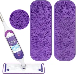 Reusable Power Mop Refill Pads for Swiffer Power Mop Starter Kit - Swifter Powermop Pads Refills - Multi-Surface & Wood Mopping Pad Refil for Floor Cleaning - Washable Microfiber Pad, 2 Pack Yicotira