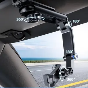 Rotating Multi-Function Sun Visor Phone Holder for Cellphone & Smartphone Secure Mounting Solution