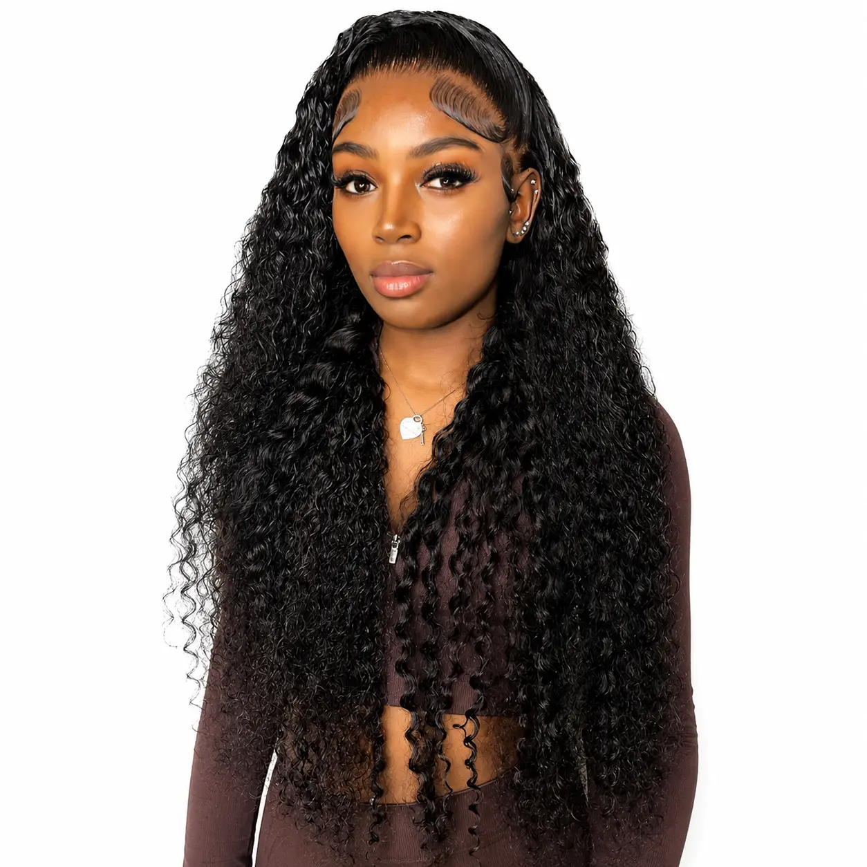 Only $79=28inch 13x4 Deep Wave Lace Front Wigs Human Hair 180 Density 13x4 HD Transparent Frontal Wigs Human Hair for Women Deep Curly Wigs Human hair Pre Plucked with Baby Hair Natural Black