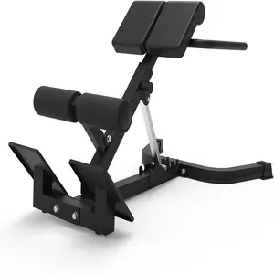 Black Roman Chair Back Extension, Dual Adjustable Back Extension Bench for Home Gym, Adjustable Back Exercise Machine Weight Capacity 330 Lbs, for Core Workout/Lower Back Pain Relief