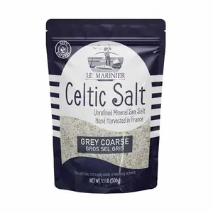 Le Marinier Celtic Salt Organic Grey Coarse, 1.1lb - 18oz. Mineral Rich 100% Natural and Unrefined French Sea Salt Organic. Hand Harvested Mineral Sea Salt, Sel Gris (1.1lb Grey Coarse)