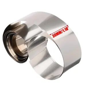 High Purity Pure Nickel Ni Plate, Silver Color Foil Thin Sheet, 0.1x30x1000mm Size, Ideal for Precision Applications